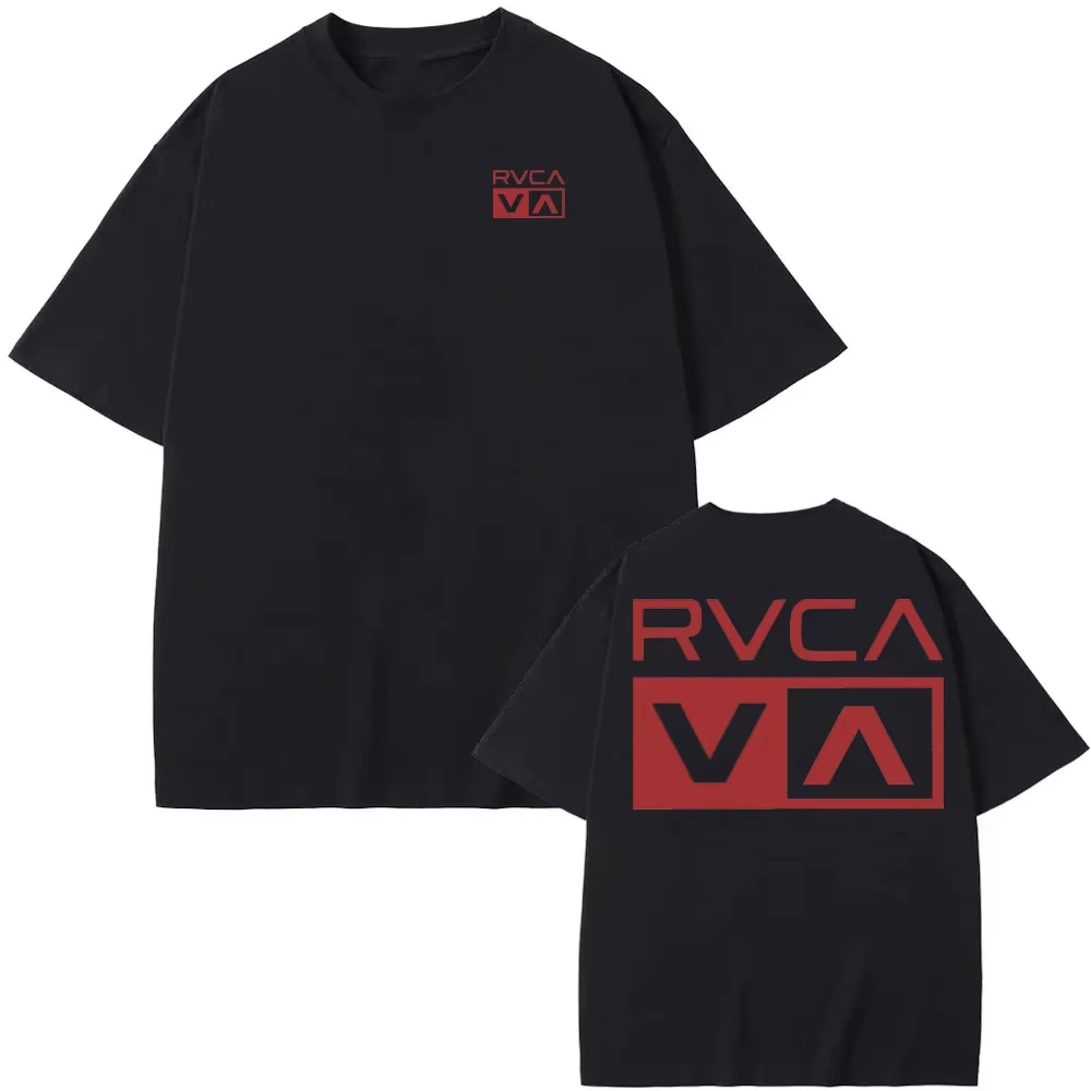 RVCA Tシャツ黒 Tシャツ夏の綿 Tシャツ夏半袖ファッシ - Streetwear Brand Tees のレビューと価格